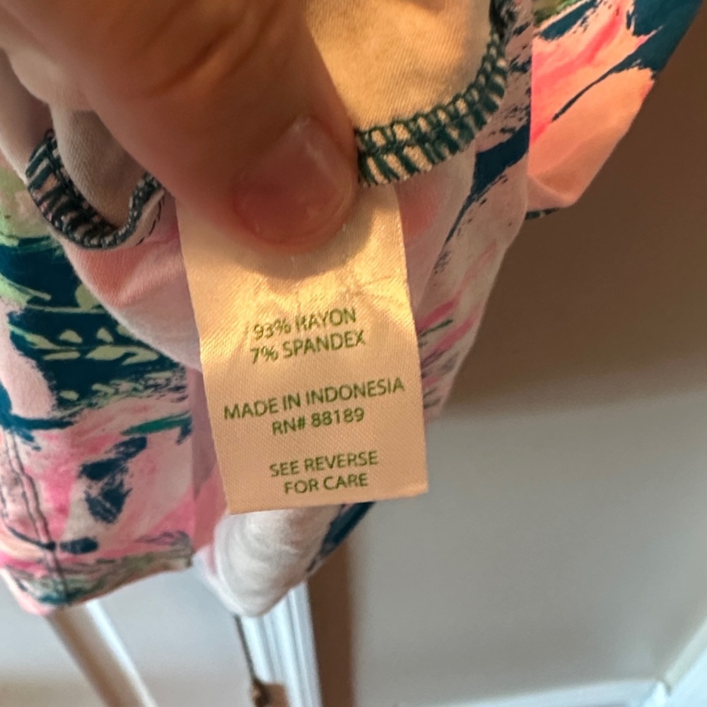 Lilly Pulitzer Pink and Blue Floral Long Sleeve Dress Medium - Picture 6 of 7